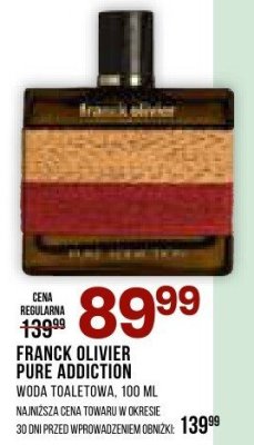 Woda toaletowa Franck Olivier Pure Addiction promocja w Drogerie Natura