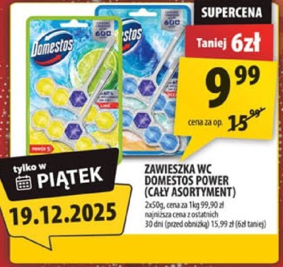 Zawieszka WC Domestos Power lub Gafy Assortment promocja w Arhelan