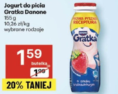 Jogurt do picia Gratka Danone wybrane rodzaje promocja w Delikatesy Centrum