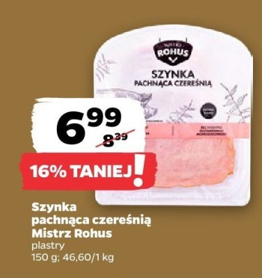 Szynka pachnąca czereśnią Mistrz Rohus promocja w Netto