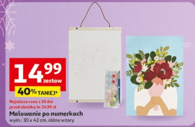 Malowanie po numerkach 30x42 cm, różne wzory promocja w Auchan