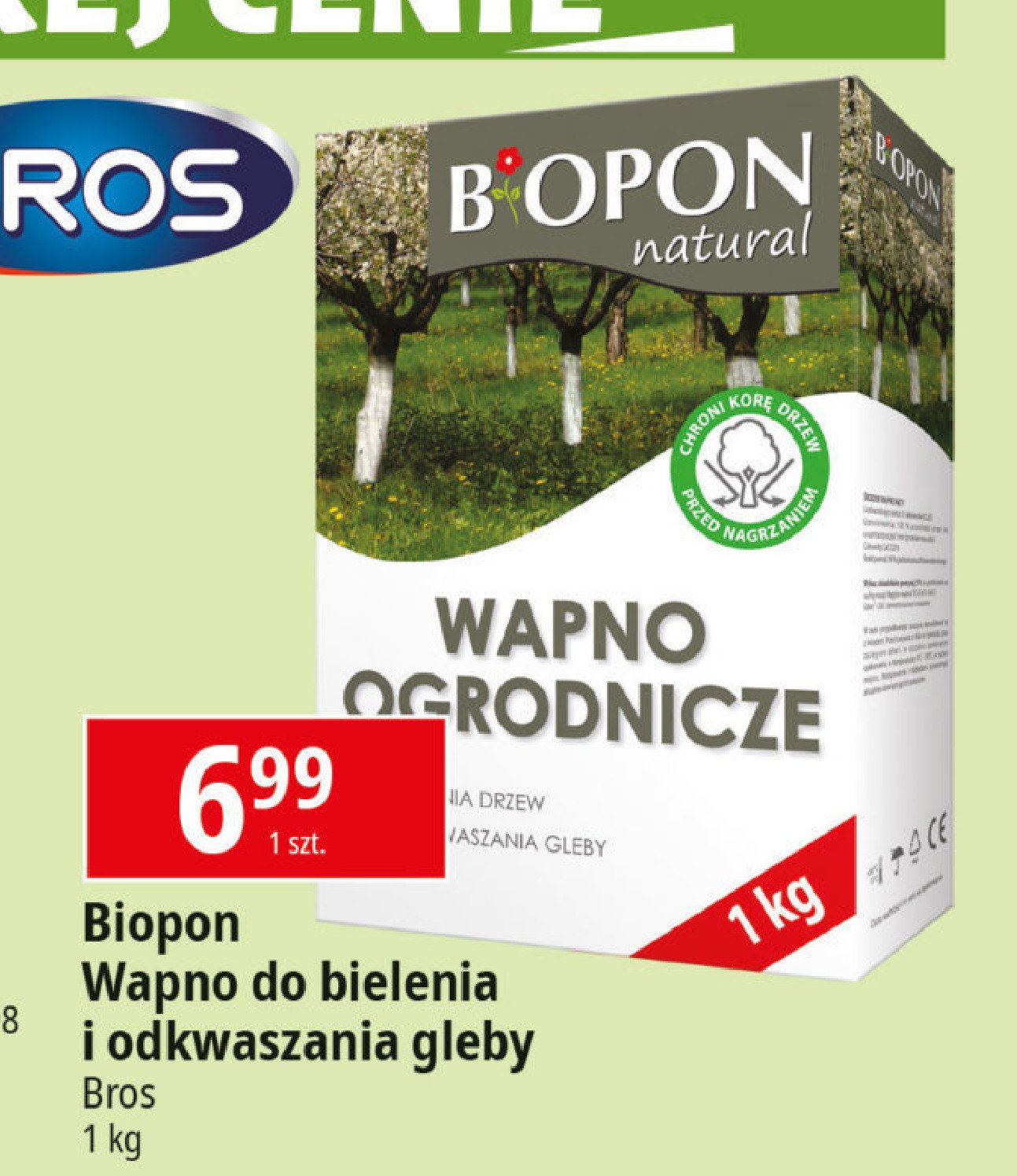 Wapno ogrodnicze Biopon natural promocja