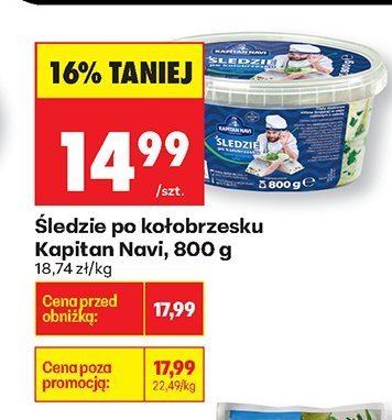 Ser śledzie po kołobrzesku Kapitan Navi promocja w Biedronka