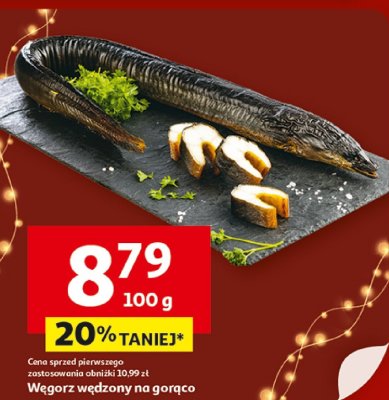 Węgorz wędzony na gorąco, 100 g promocja w Auchan