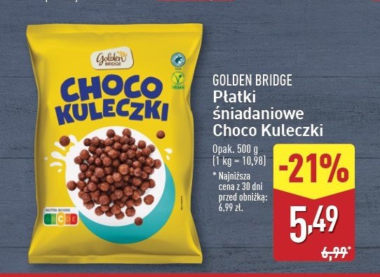 Płatki choco kuleczki GOLDEN BRIDGE promocja w Aldi