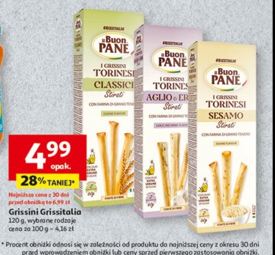 Paluszki grissini torinesi z sezamem Il buon pane promocja