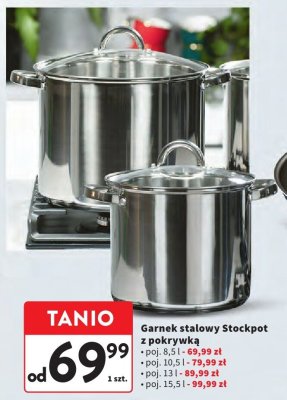 Garnek stalowy Stockpot z pokrywką poj. 8,5 l promocja w Intermarche