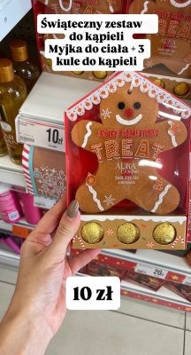 Świąteczny zestaw do kąpieli - Myjka do ciała + 3 kule  promocja w Dealz