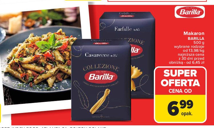 Makaron casarecce siciliane Barilla promocja w Carrefour Market