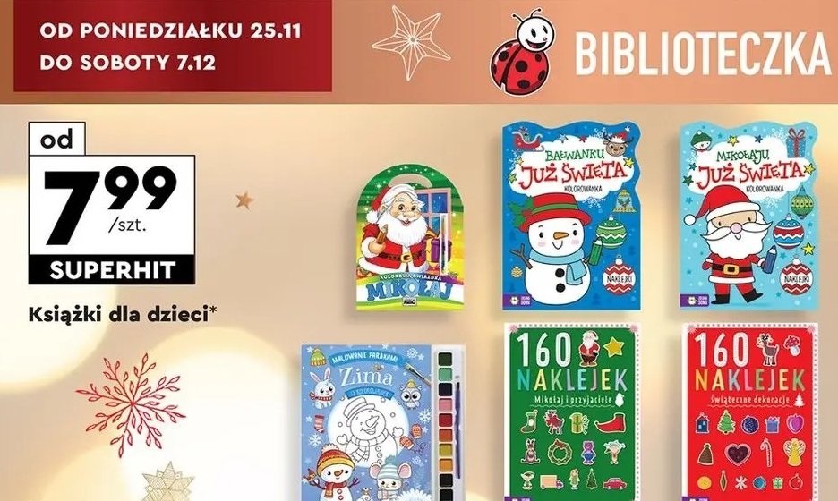 160 naklejek mikołaj i przyjaciele promocja w Biedronka