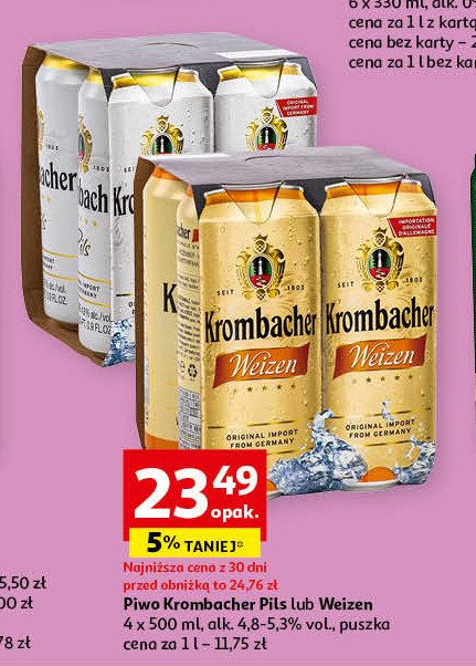 Piwo Krombacher weizen promocja