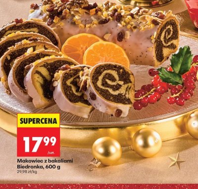 Makowiec z bakaliami promocja w Biedronka