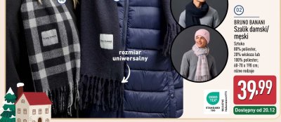 Szalik damski/męski BRUNO BANANI promocja w Aldi