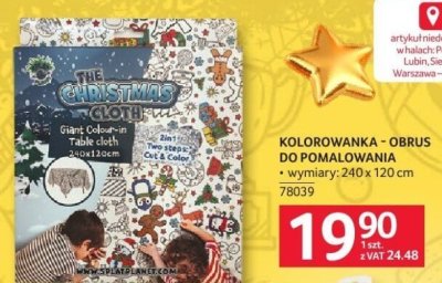 Kolorowanka - obrus do domalowania promocja w Selgros