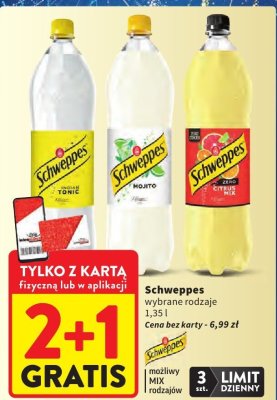 Schweppes wybrane rodzaje promocja w Intermarche