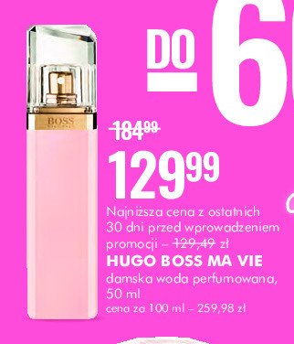 Woda perfumowana Hugo boss ma vie Boss by hugo boss promocja