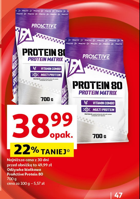 Odżywka białkowa protein 80 Proactive promocja