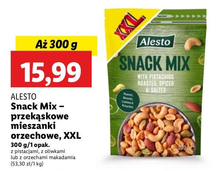 Orzechowy mix z pistacjami Alesto promocja