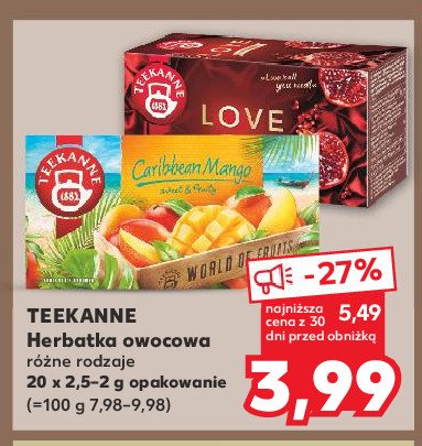 Herbata pomegranate Teekanne love promocja