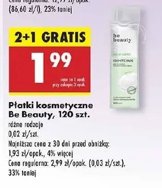 Płatki kosmetyczne z ekstraktem z aloesu Be beauty Be beauty care promocja