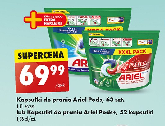 Kapsułki do prania color Ariel all in 1 promocja w Biedronka