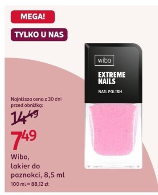 Lakier do paznokci Wibo promocja w Rossmann
