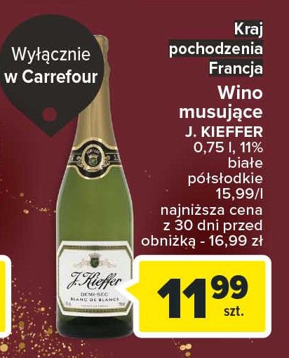 Wino J. KIEFFER BLANC DE BLANCS promocja