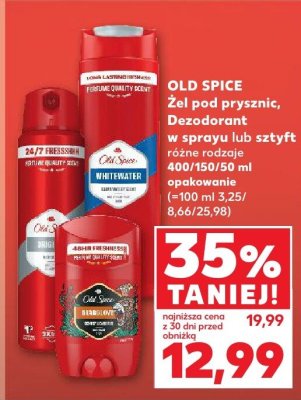 Żel pod prysznic Old Spice Żel pod prysznic, Dezodorant w spreyu lub sztyft różne rodzaje 400/150/50 ml promocja w Kaufland