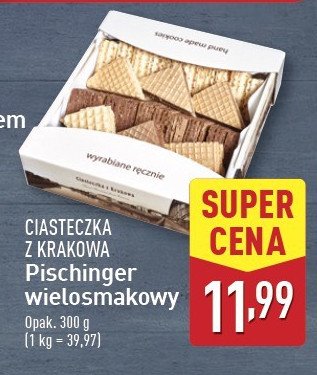 Pischinger straciatella + whisky + czekoladowo-waniliowy Ciasteczka z krakowa promocja w Aldi