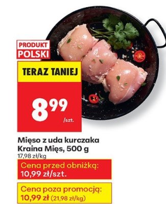 Mięso z uda kurczaka Kraina Mięs, 500 g promocja w Biedronka