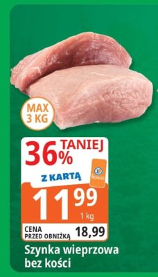 Szynka wieprzowa bez kości promocja w Leclerc