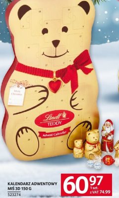 Kalendarz adwentowy Lindt Teddy MIS 3D 150 g promocja w Selgros