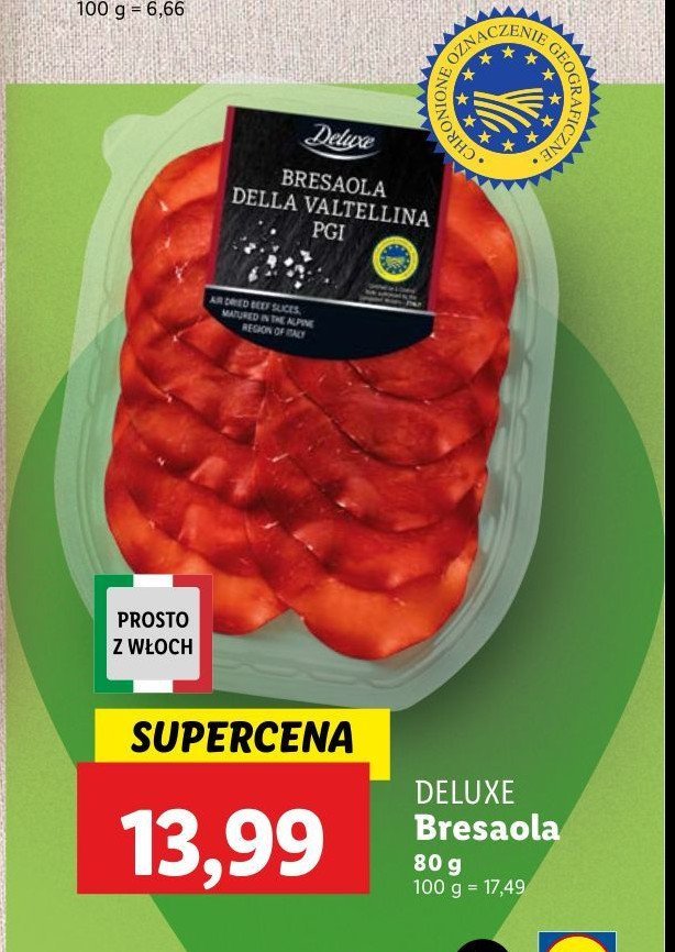 Szynka bresaola Deluxe promocja