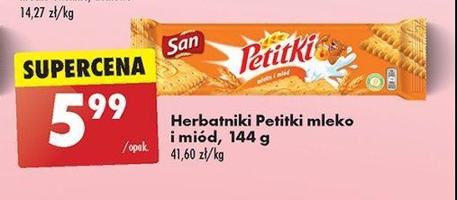 Ciastka mleko z miodem SAN PETITKI promocja