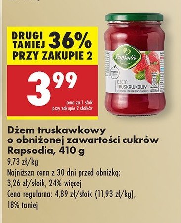 Dżem truskawkowy Rapsodia promocja w Biedronka