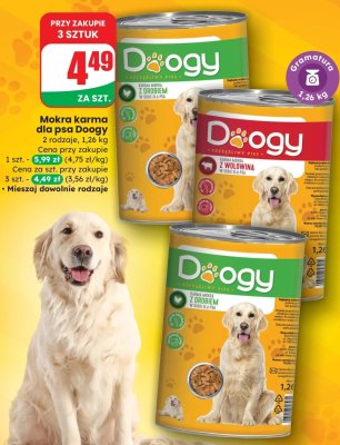 Karma mokra dla psa z drobiem promocja w Dino