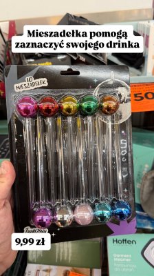 Mieszadełka do drinków, zestaw 10 szt. promocja w Biedronka