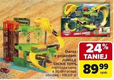 Garaż z pojazdem JUNGLE DICKIE TOYS promocja w Carrefour
