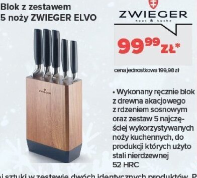 Blok z zestawem 5 noży ELVO promocja w NEONET