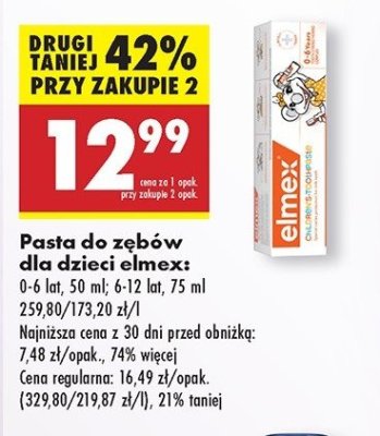 Pasta do zębów 6-12 lat Elmex junior promocja