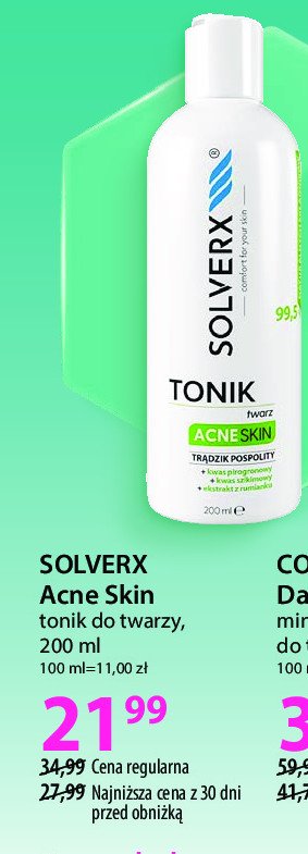 Tonik do twarzy Solverx acne skin promocja