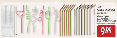 Słomki i nakładki na słomki do napojów promocja w Aldi