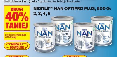 Mleko Nestlé NAN Optipro Plus, 800 g różne rodzaje promocja w Biedronka