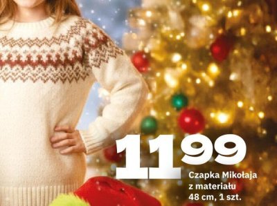 Czapka Mikołaja z materiału promocja w Twój Market