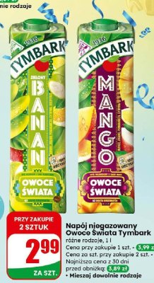 Napój niegazowany Owoce Świata różne rodzaje promocja w Dino