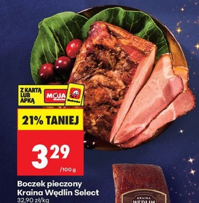 Boczek pieczony Kraina Wędlin Select promocja w Biedronka
