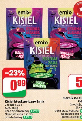 Kisiel błyskawiczny porzeczka-borówka promocja w Dino