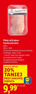 Szynka pieczona Pikok od Krajana promocja w Lidl