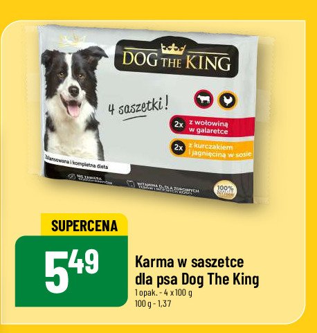 Karma dla psa wołowina i kurczak Dog the king promocja