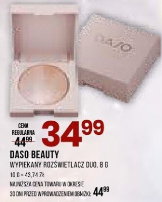 DASO BEAUTY WYPIEKANY ROZŚWIETLACZ DUO 8 G promocja w Drogerie Natura